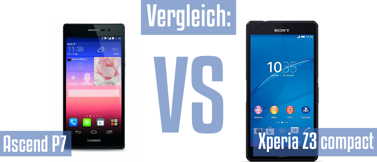 Huawei Ascend P7 und Huawei Ascend P7 im Vergleichstest