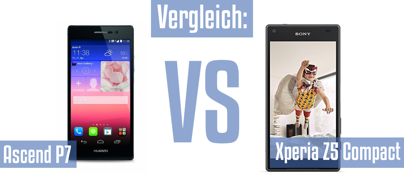 Huawei Ascend P7 und Huawei Ascend P7 im Vergleichstest