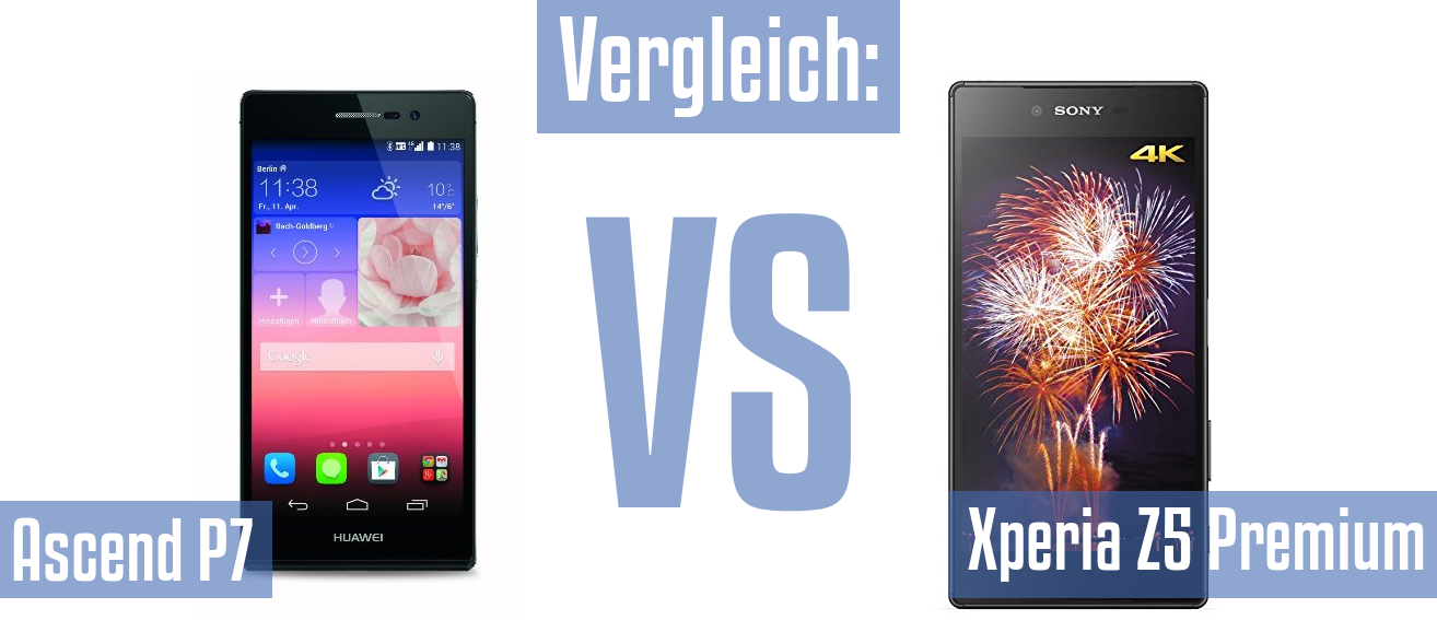 Huawei Ascend P7 und Huawei Ascend P7 im Vergleichstest