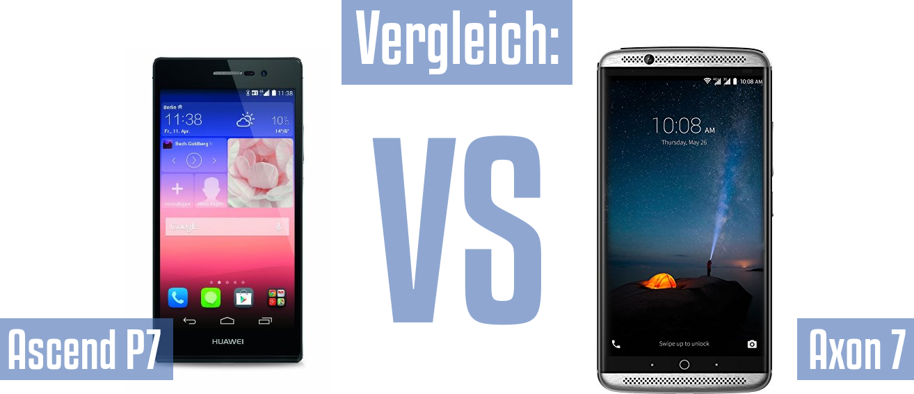 Huawei Ascend P7 und Huawei Ascend P7 im Vergleichstest