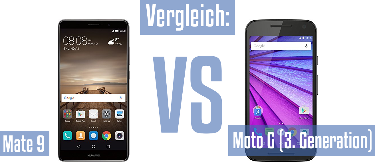 Huawei Mate 9 und Huawei Mate 9 im Vergleichstest