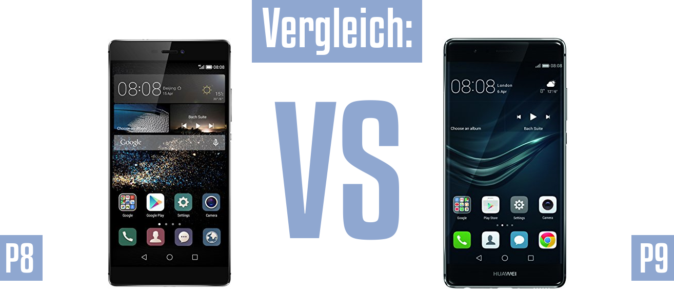 Huawei P8 und Huawei P8 im Vergleichstest