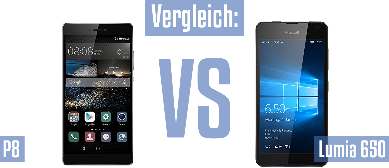 Huawei P8 und Huawei P8 im Vergleichstest