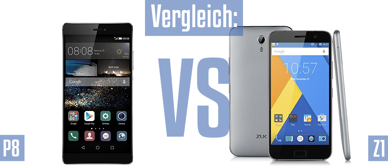 Huawei P8 und Huawei P8 im Vergleichstest