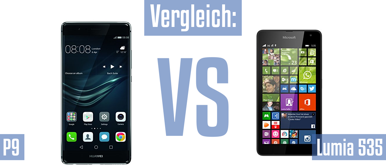 Huawei P9 und Huawei P9 im Vergleichstest