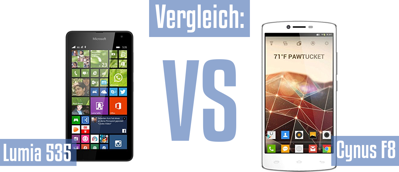 Microsoft Lumia 535 und Microsoft Lumia 535 im Vergleichstest