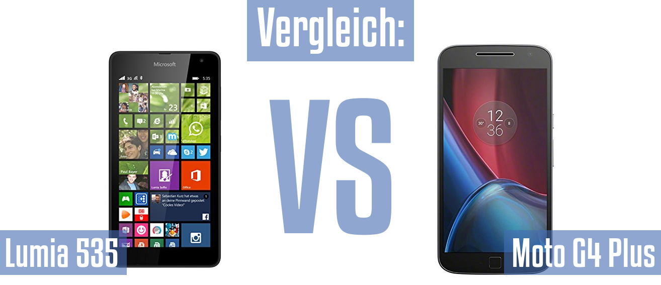 Microsoft Lumia 535 und Microsoft Lumia 535 im Vergleichstest