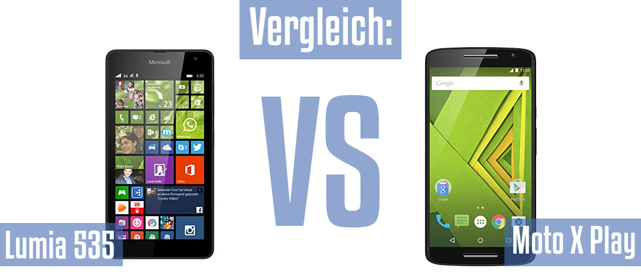 Microsoft Lumia 535 und Microsoft Lumia 535 im Vergleichstest