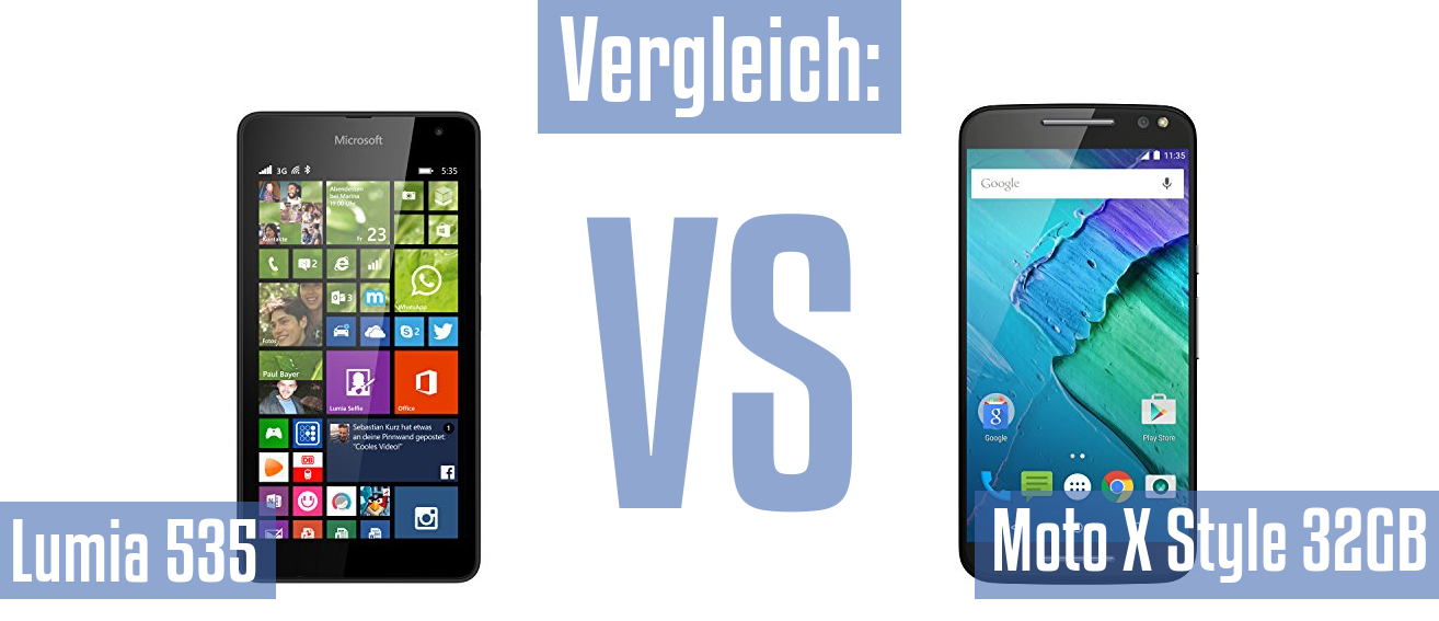 Microsoft Lumia 535 und Microsoft Lumia 535 im Vergleichstest