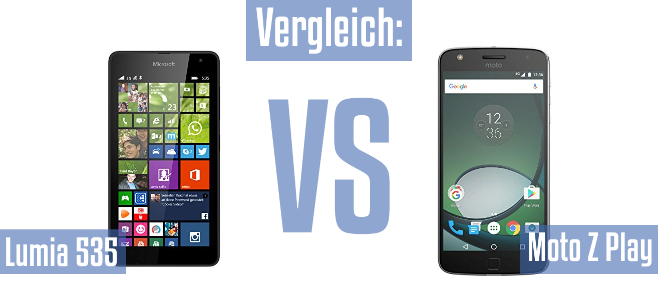 Microsoft Lumia 535 und Microsoft Lumia 535 im Vergleichstest