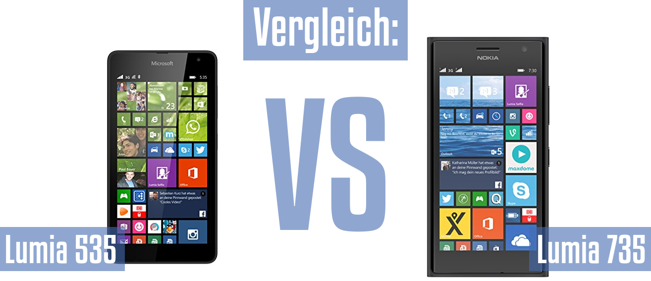 Microsoft Lumia 535 und Microsoft Lumia 535 im Vergleichstest