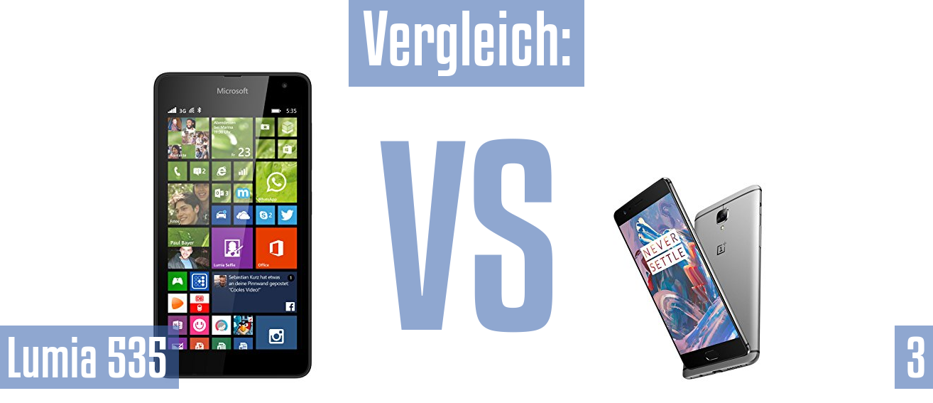 Microsoft Lumia 535 und Microsoft Lumia 535 im Vergleichstest