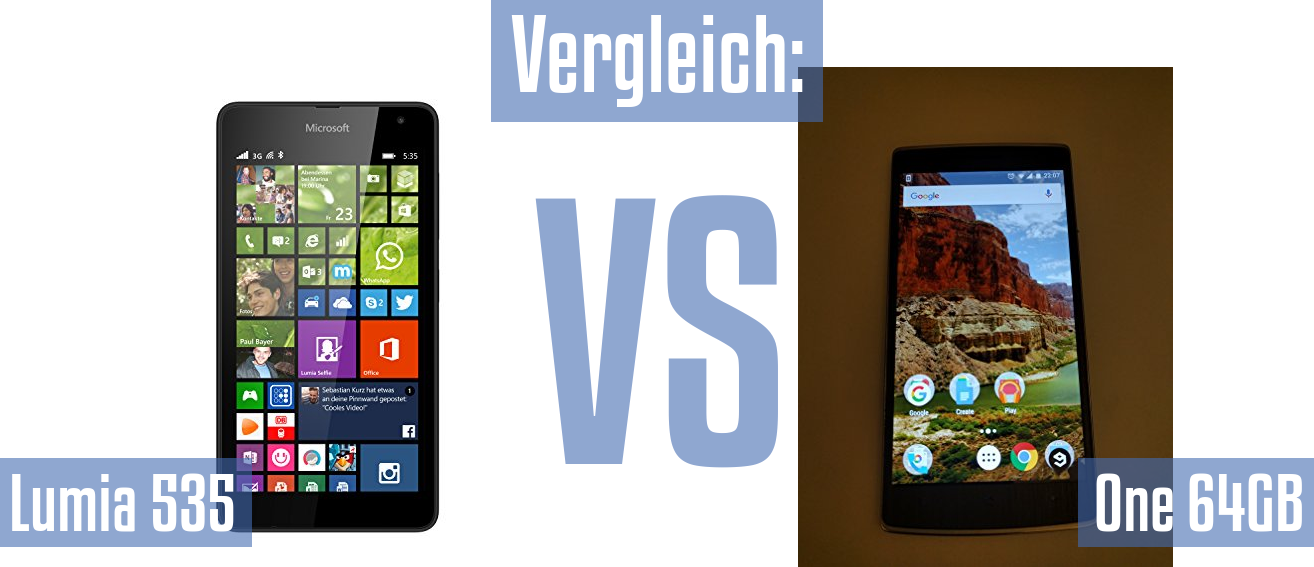 Microsoft Lumia 535 und Microsoft Lumia 535 im Vergleichstest