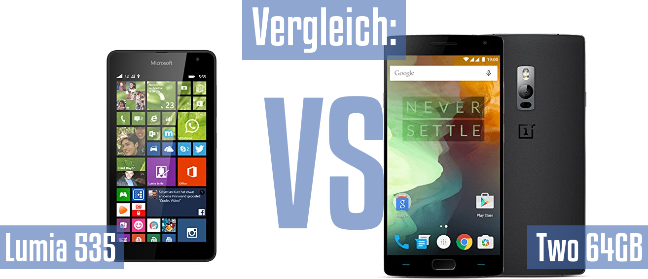 Microsoft Lumia 535 und Microsoft Lumia 535 im Vergleichstest