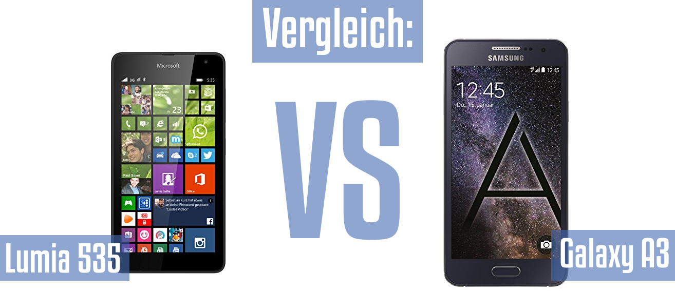 Microsoft Lumia 535 und Microsoft Lumia 535 im Vergleichstest