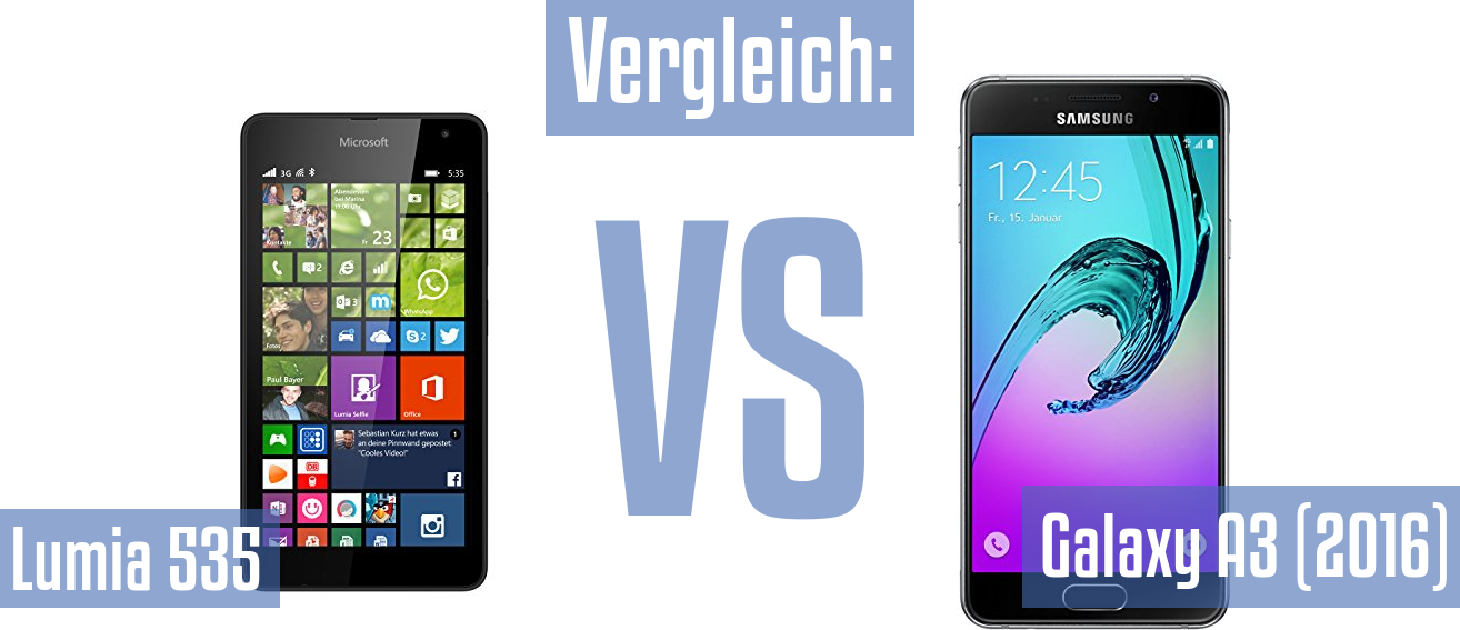 Microsoft Lumia 535 und Microsoft Lumia 535 im Vergleichstest