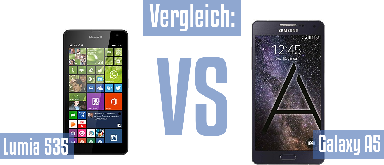 Microsoft Lumia 535 und Microsoft Lumia 535 im Vergleichstest