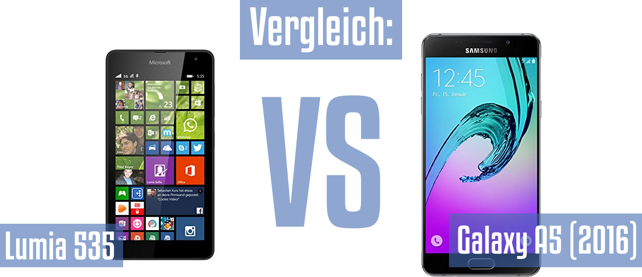 Microsoft Lumia 535 und Microsoft Lumia 535 im Vergleichstest