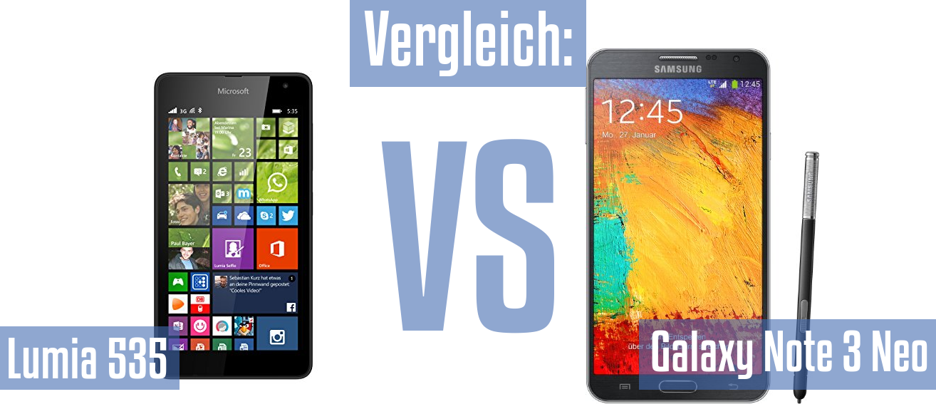 Microsoft Lumia 535 und Microsoft Lumia 535 im Vergleichstest