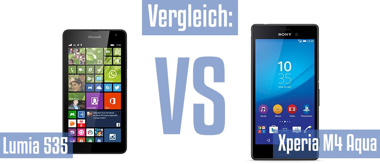 Microsoft Lumia 535 und Microsoft Lumia 535 im Vergleichstest