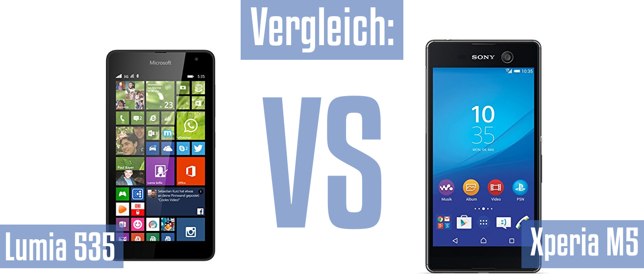 Microsoft Lumia 535 und Microsoft Lumia 535 im Vergleichstest