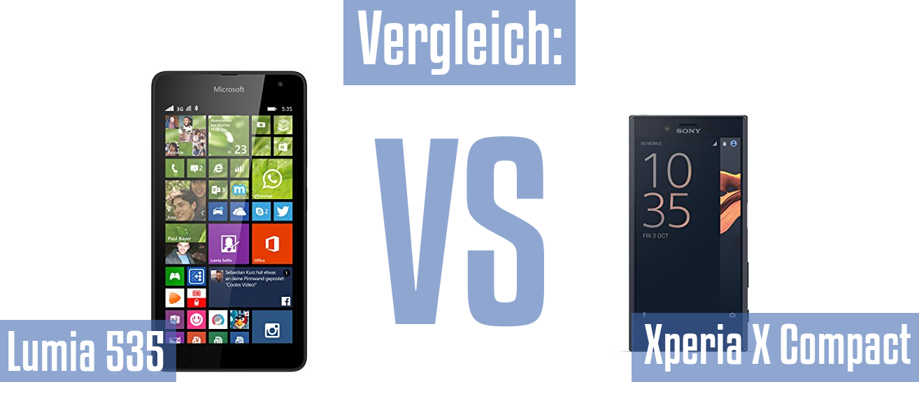 Microsoft Lumia 535 und Microsoft Lumia 535 im Vergleichstest