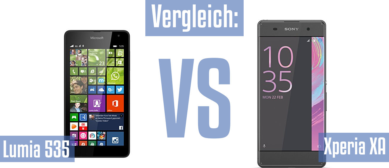 Microsoft Lumia 535 und Microsoft Lumia 535 im Vergleichstest