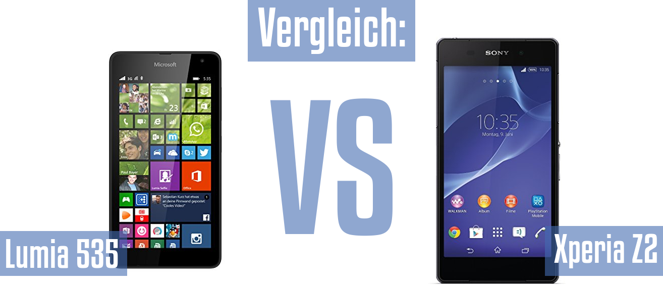 Microsoft Lumia 535 und Microsoft Lumia 535 im Vergleichstest