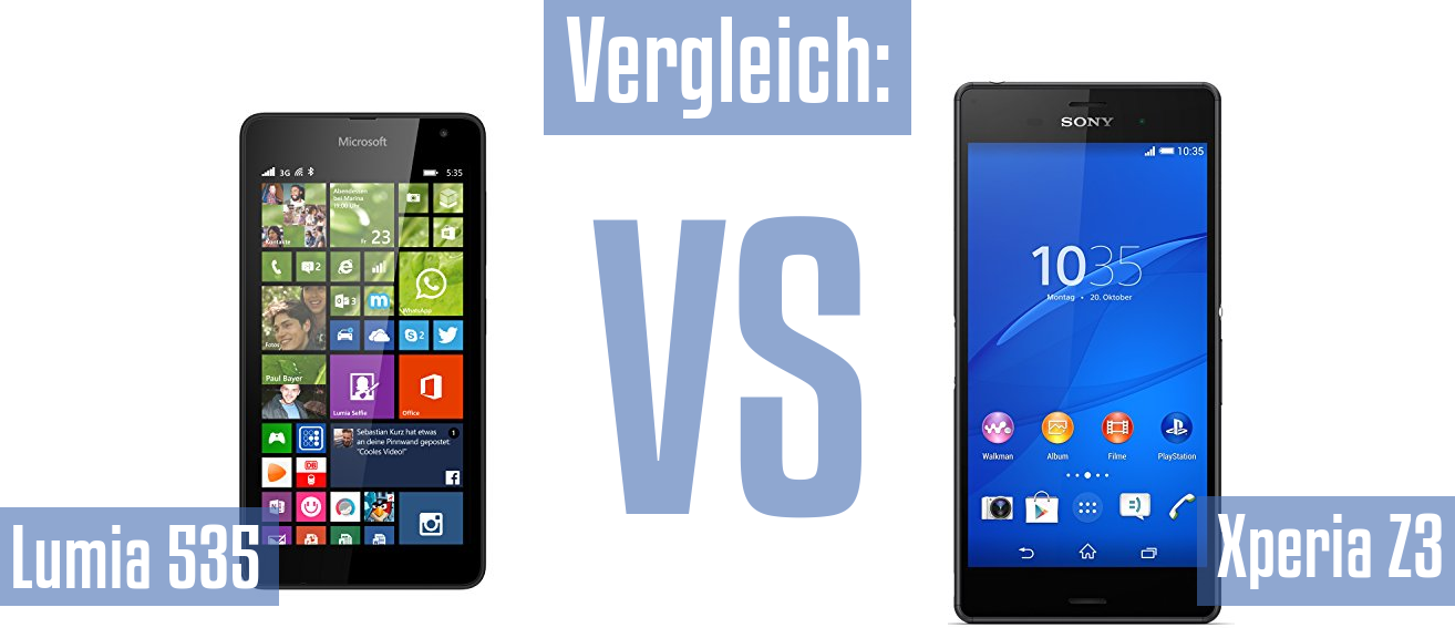 Microsoft Lumia 535 und Microsoft Lumia 535 im Vergleichstest