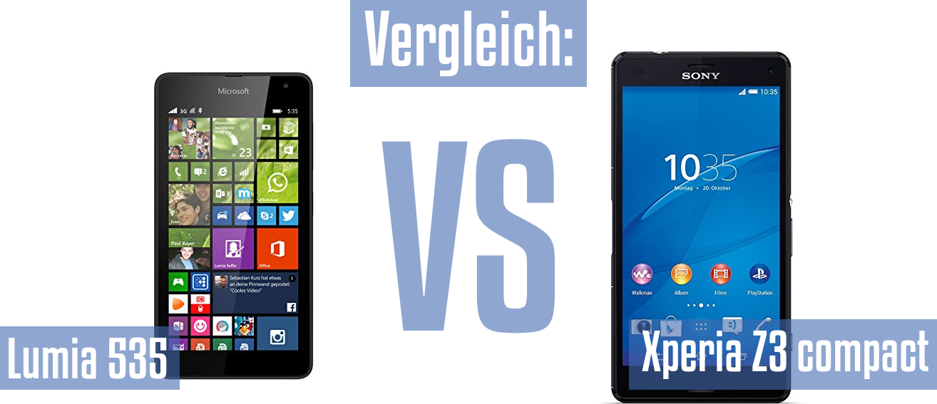 Microsoft Lumia 535 und Microsoft Lumia 535 im Vergleichstest
