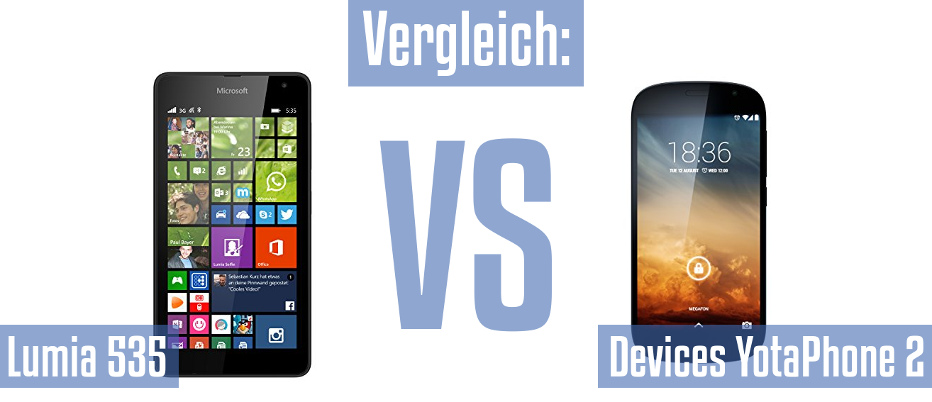 Microsoft Lumia 535 und Microsoft Lumia 535 im Vergleichstest