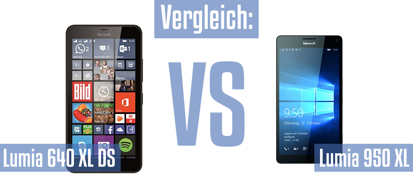 Microsoft Lumia 640 XL DS und Microsoft Lumia 640 XL DS im Vergleichstest