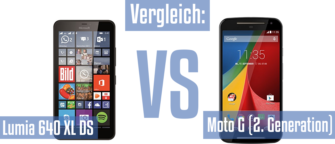 Microsoft Lumia 640 XL DS und Microsoft Lumia 640 XL DS im Vergleichstest