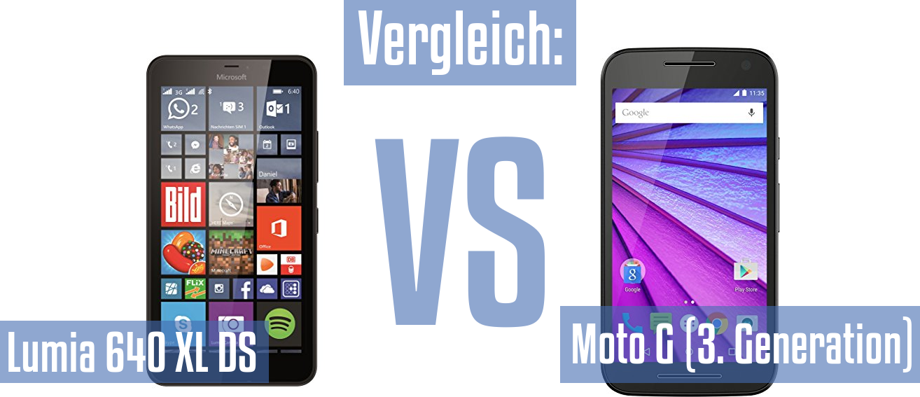Microsoft Lumia 640 XL DS und Microsoft Lumia 640 XL DS im Vergleichstest
