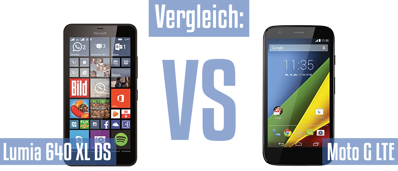 Microsoft Lumia 640 XL DS und Microsoft Lumia 640 XL DS im Vergleichstest