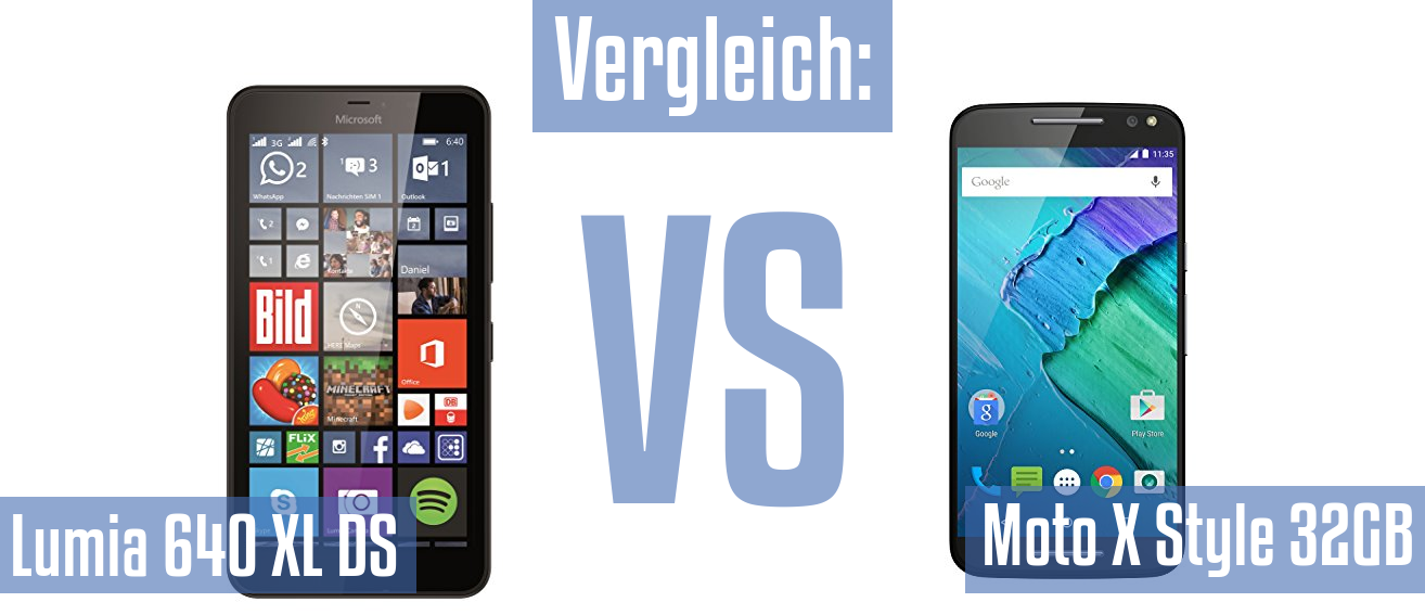 Microsoft Lumia 640 XL DS und Microsoft Lumia 640 XL DS im Vergleichstest