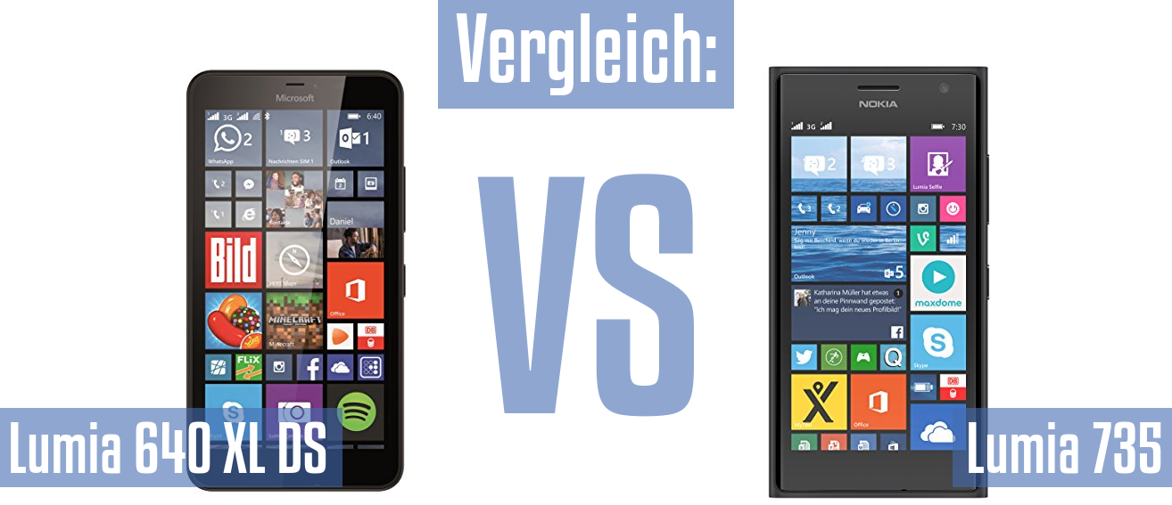 Microsoft Lumia 640 XL DS und Microsoft Lumia 640 XL DS im Vergleichstest