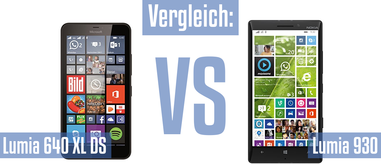 Microsoft Lumia 640 XL DS und Microsoft Lumia 640 XL DS im Vergleichstest