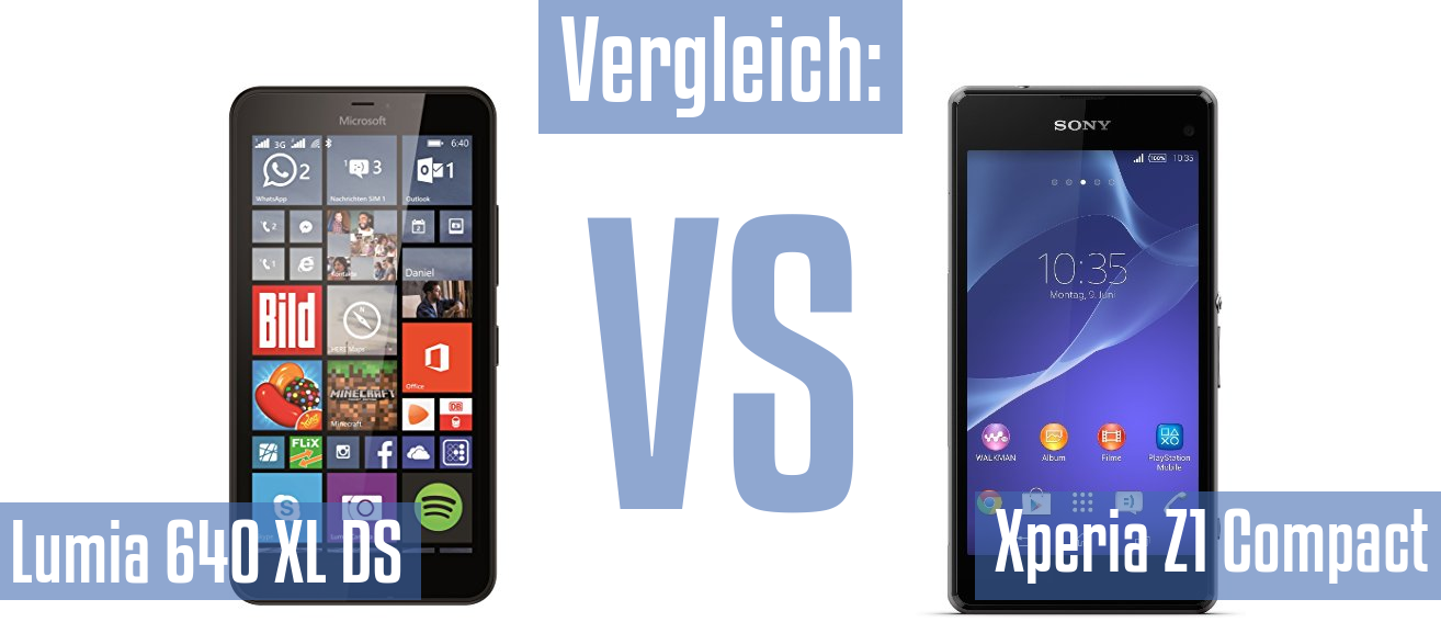 Microsoft Lumia 640 XL DS und Microsoft Lumia 640 XL DS im Vergleichstest