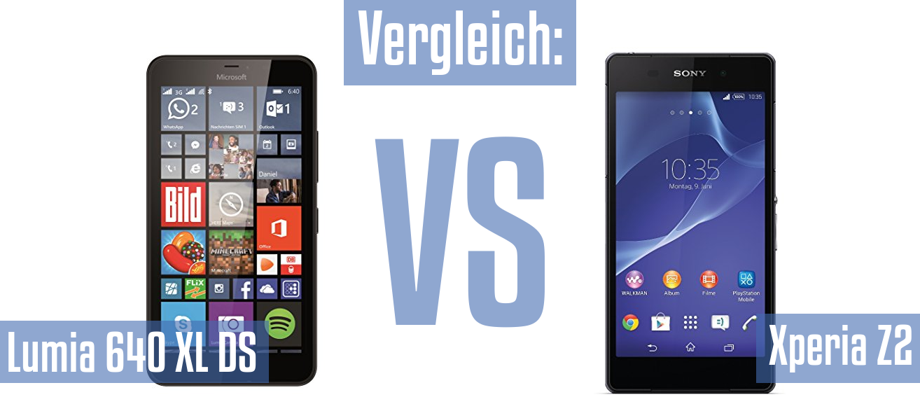 Microsoft Lumia 640 XL DS und Microsoft Lumia 640 XL DS im Vergleichstest