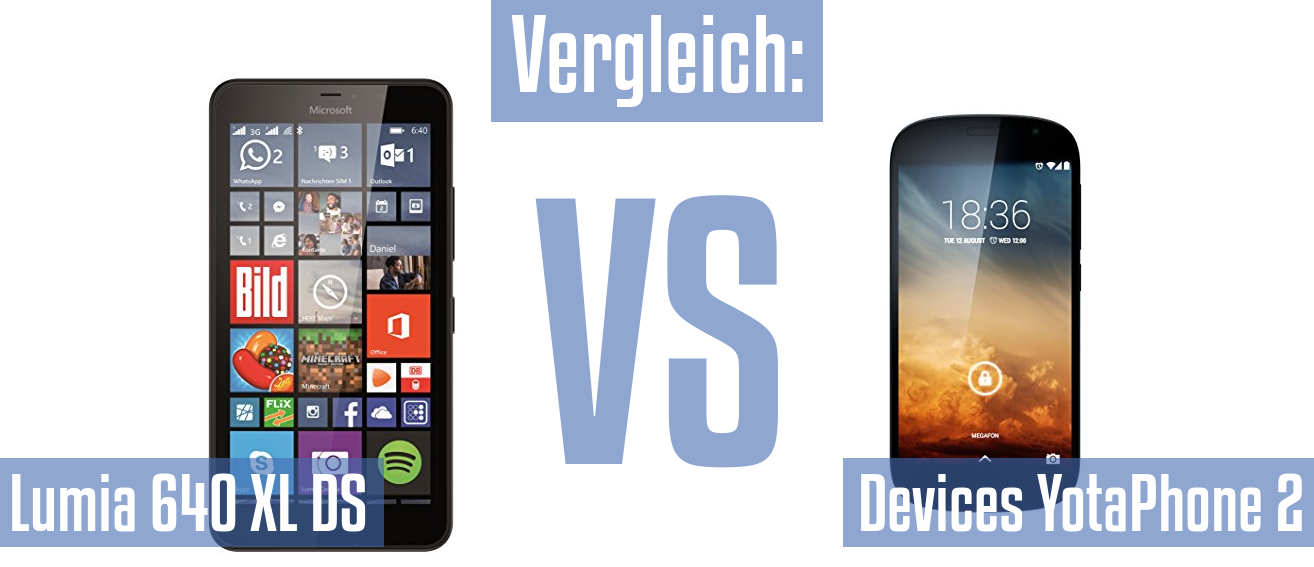 Microsoft Lumia 640 XL DS und Microsoft Lumia 640 XL DS im Vergleichstest