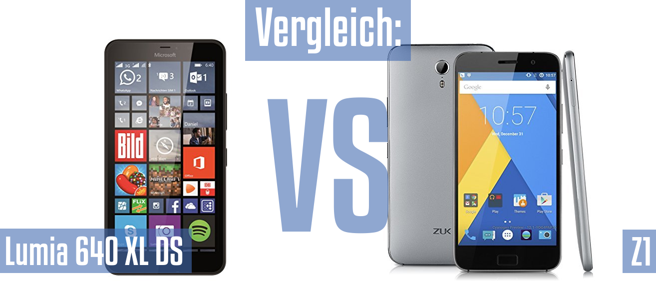 Microsoft Lumia 640 XL DS und Microsoft Lumia 640 XL DS im Vergleichstest