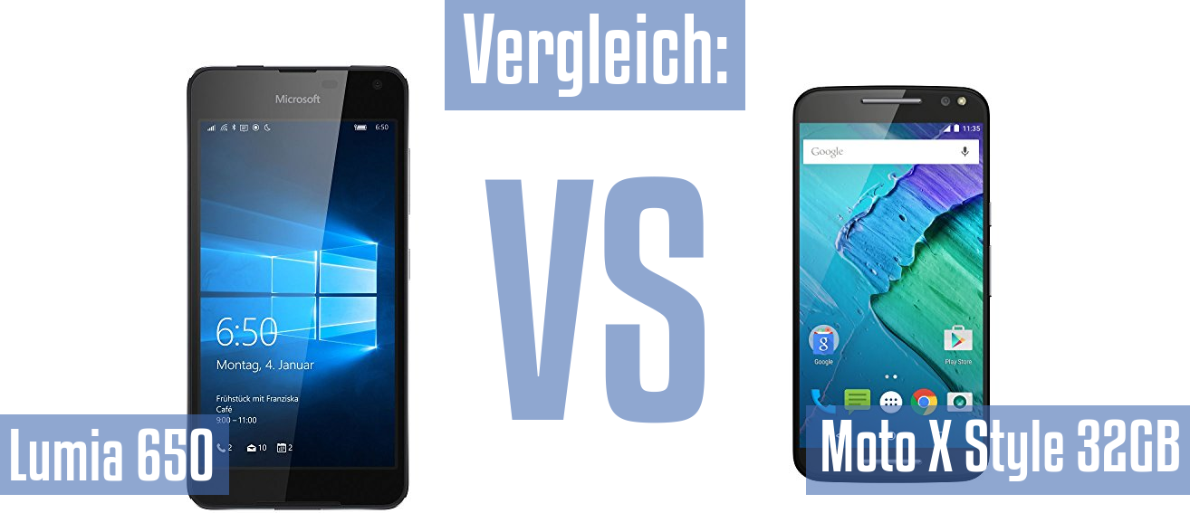 Microsoft Lumia 650 und Microsoft Lumia 650 im Vergleichstest