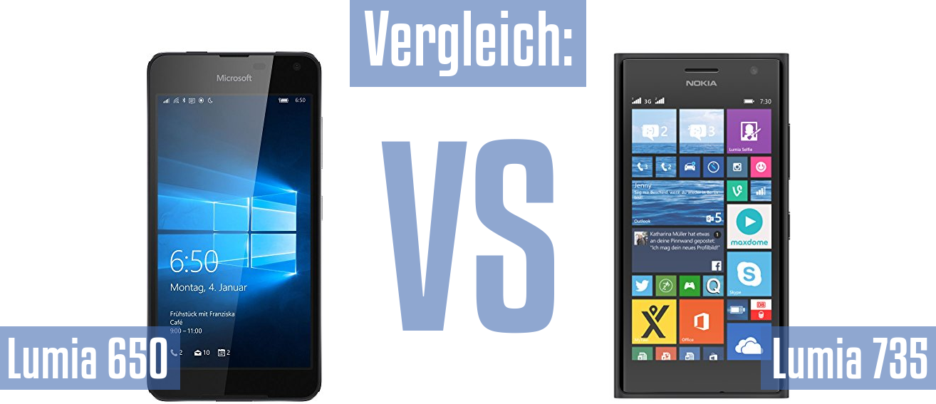 Microsoft Lumia 650 und Microsoft Lumia 650 im Vergleichstest