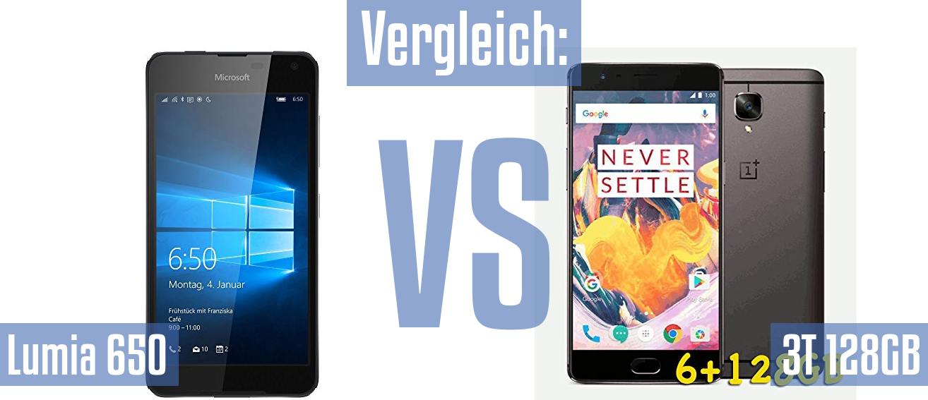 Microsoft Lumia 650 und Microsoft Lumia 650 im Vergleichstest