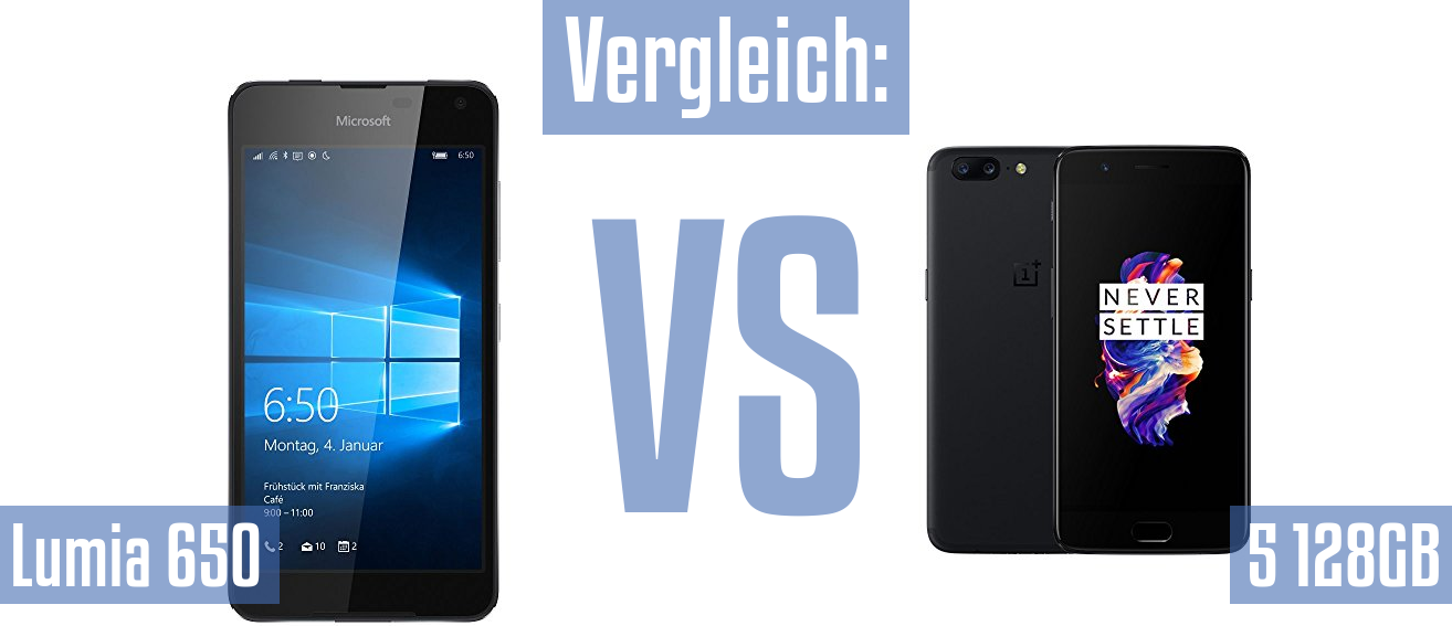 Microsoft Lumia 650 und Microsoft Lumia 650 im Vergleichstest