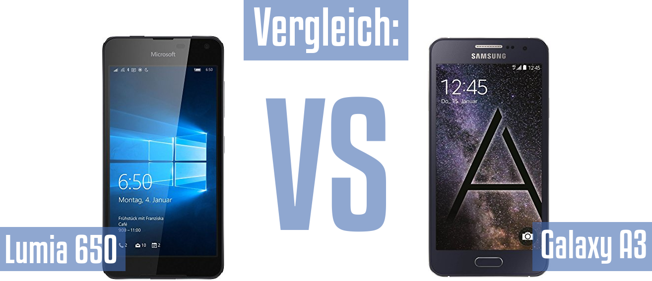 Microsoft Lumia 650 und Microsoft Lumia 650 im Vergleichstest