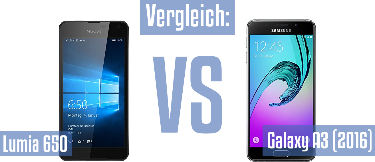 Microsoft Lumia 650 und Microsoft Lumia 650 im Vergleichstest
