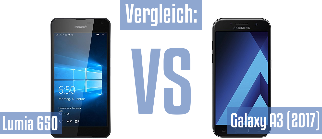 Microsoft Lumia 650 und Microsoft Lumia 650 im Vergleichstest