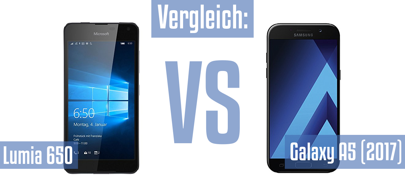 Microsoft Lumia 650 und Microsoft Lumia 650 im Vergleichstest
